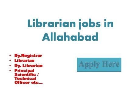 Librarian jobs in Allahabad 2022