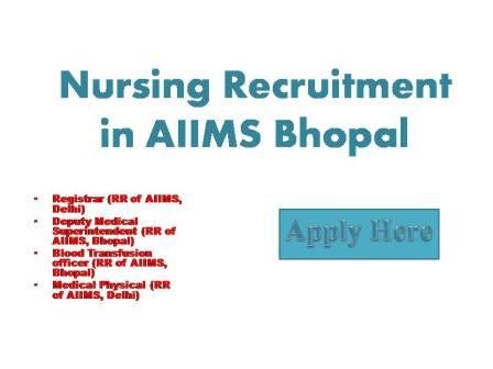 Nursing Recruitment in AIIMS Bhopal 2022