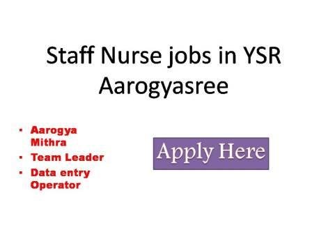 Staff Nurse jobs in YSR Aarogyasree