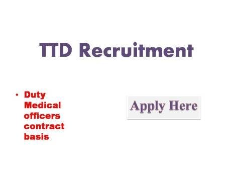 TTD Recruitment 2022