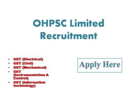 OHPSC Limited Recruitment 2022