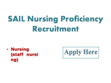SAIL Nursing Proficiency Recruitment 2022