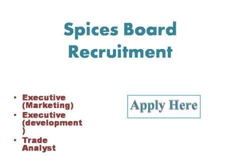 Spices Board Recruitment 2022