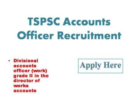 TSPSC Accounts Officer Recruitment 2022