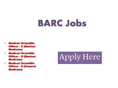 BARC Jobs 2022 Online applications are invited from eligible candidates for appointment to the following posts in RMRC