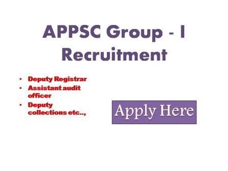 APPSC Group - I Recruitment 2022 Applications are invited online for recruitment to the posts falling under group - I services for a total