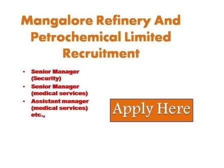 Mangalore Refinery And Petrochemical Limited Recruitment 
