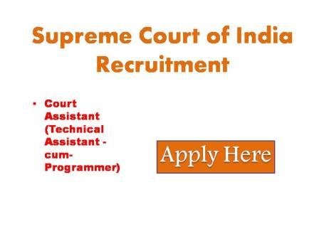 Supreme Court of India Recruitment 2022 Applications are invited from candidates who fulfill the following qualification