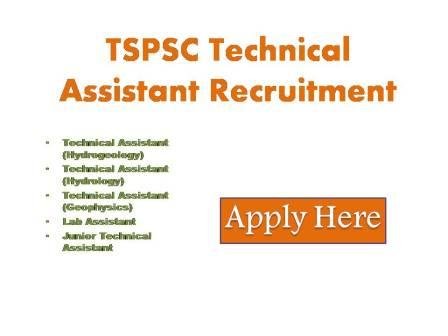 TSPSC Technical Assistant Jobs 2022 Applications are invited online applicants through the proforma application to be made available