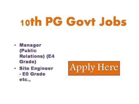 10th PG Govt Jobs 2023