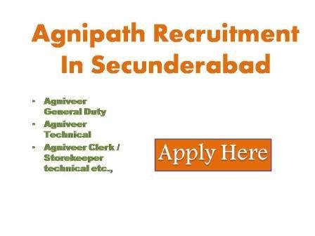 Agnipath Recruitment In Secunderabad 2023