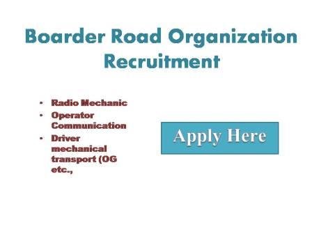 Boarder Road Organization Recruitment 2023 Applications are invited for filling up the following posts in the General Reserves Engineer force