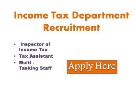 Income Tax Department Recruitment 2023 The Principal chief commissioner of income tax in Karnataka and Goa Region invites applications