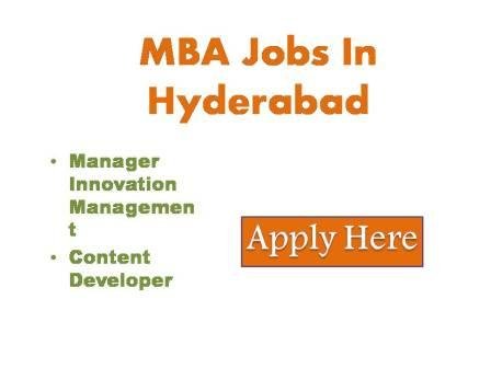 MBA Jobs In Hyderabad 2023 Centre for innovation and Agripreneurship interactive eligible candidates to apply for the position