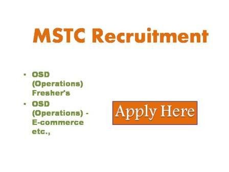 MSTC Recruitment 2023