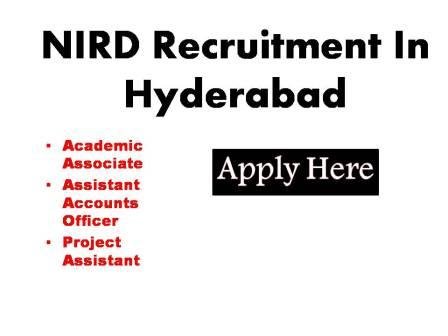 NIRD Recruitment In Hyderabad 2023