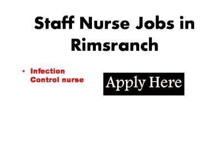Staff Nurse Jobs in Rimsranch 2023 Walk-in interview for filling up of the following post under the NCDC Umbrella scheme HAI Surveillance