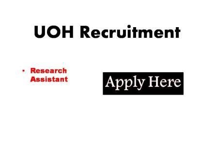 UOH Jobs 2023