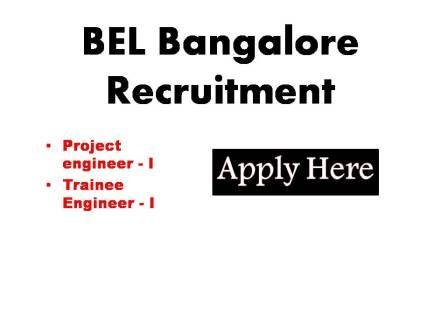 BEL Bangalore Recruitment 2023