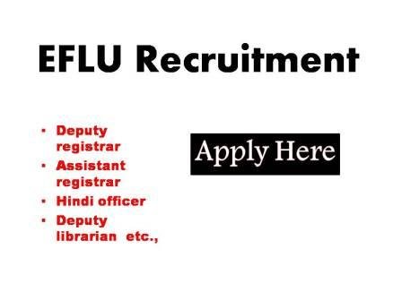 EFLU Recruitment 2023 The English and foreign languages university a central university under the Ministry of Education
