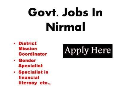 Govt. Jobs In Nirmal 2023