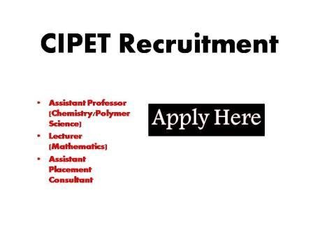 CIPET Recruitment