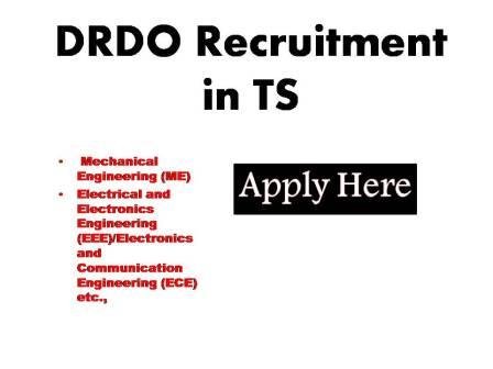 DRDO Recruitment in TS 2023