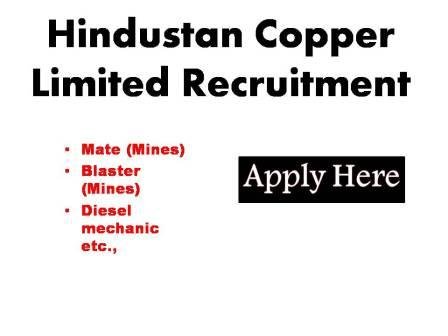 Hindustan Copper limited Recruitment 2023