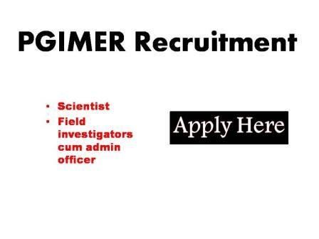 PGIMER Scientist Recruitment 2023