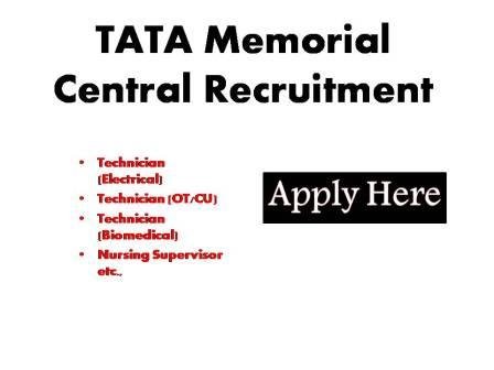 TATA Memorial Central Recruitment 2023