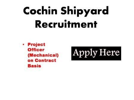 Cochin Shipyard Recruitment 2023