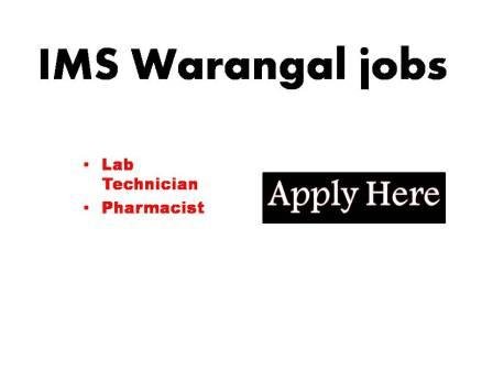 IMS Warangal jobs 2023