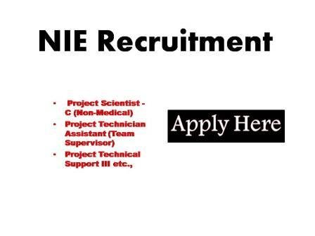 NIE Recruitment 2023