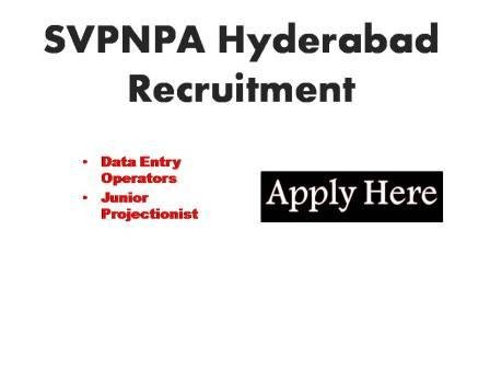 SVPNPA Hyderabad Recruitment 2023