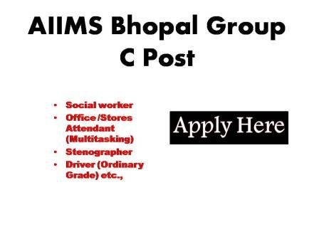 AIIMS Bhopal Group C Post 2023