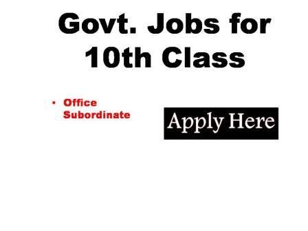 Govt. Jobs for 10th Class 2024