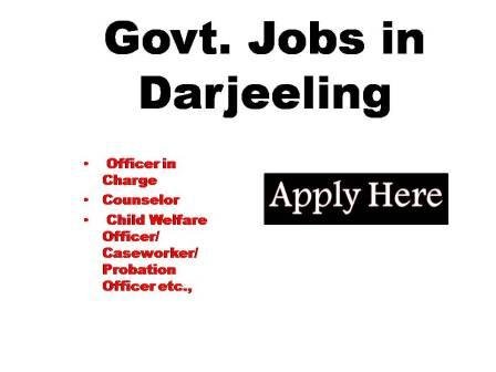 Govt. Jobs in Darjeeling 2024