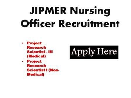 JIPMER Nursing Officer Recruitment 2024