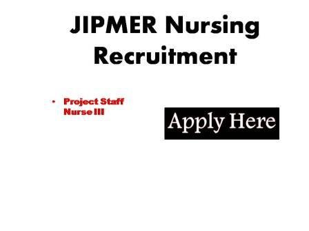 JIPMER Nursing Recruitment 2024