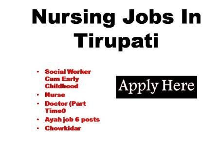 Nursing Jobs In Tirupathi 2024