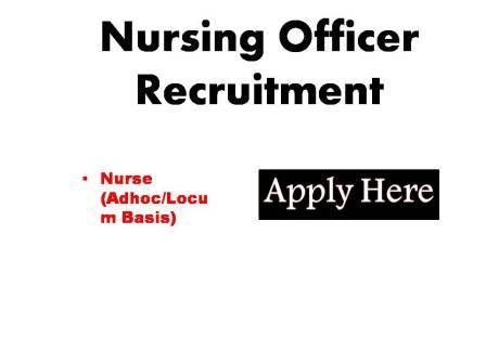 Nursing Officer Recruitment 2024