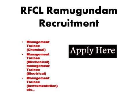 RFCL Ramugundam Recruitment 2024